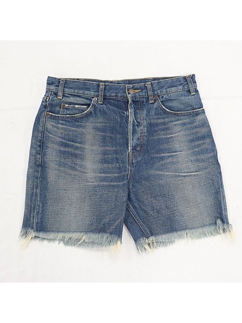 Celine Denim Shorts Fringe Cotton Navy Color Apa Ako